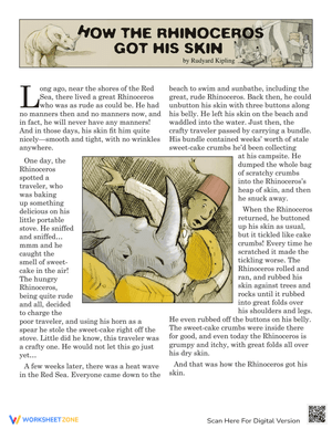 How the Rhinoceros Got His Skin Folk Tale