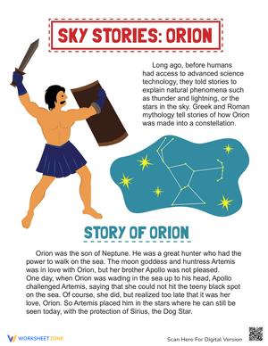 Explore the Story of Orion Worksheet