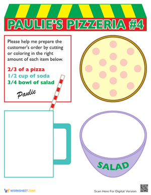 Visual Fractions Worksheet