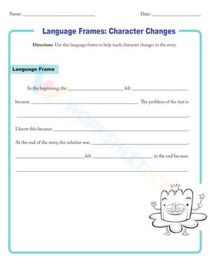 Language Frames: Character Changes