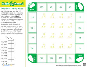 Math Go Round Intermediate Worksheet