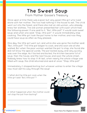 The Sweet Soup Worksheet
