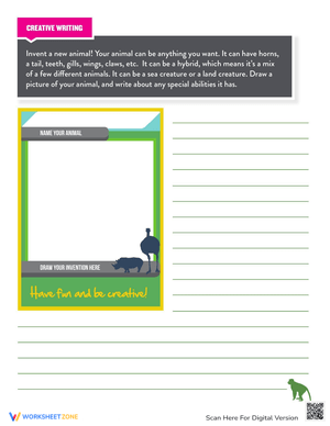 Invent an Animal: Creative Worksheet