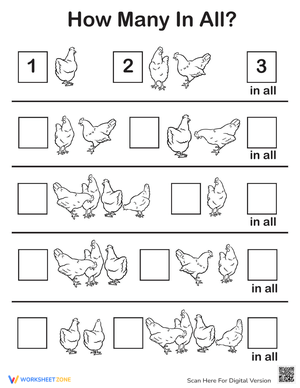 Chicken Addition Worksheet