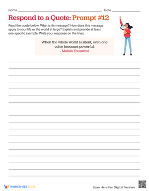 Respond to a Quote: Practice Writing