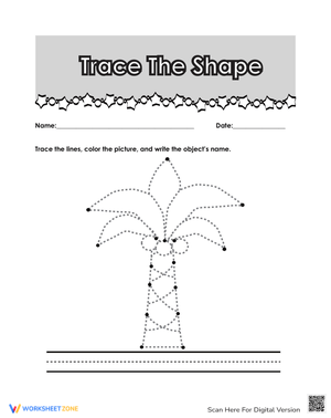 Trace and Color: Palm Tree