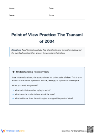 Point of View Practice: The Tsunami of 2004
