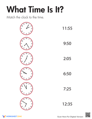 What Time Is It? Telling Time Practice