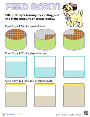 Food Fraction Learning Worksheet