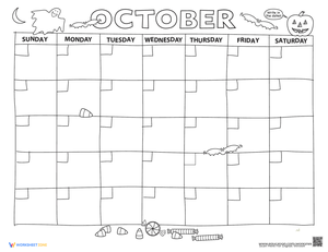 Create a Calendar for October