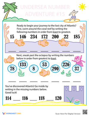 Put Numbers in Order Practice