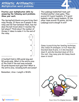Athletic Multiplication Word Problems