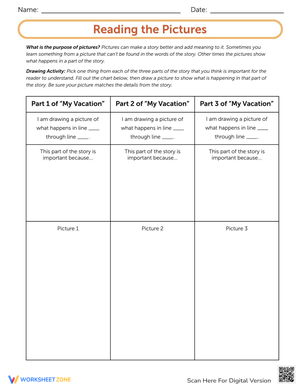 Reading Pictures Worksheet