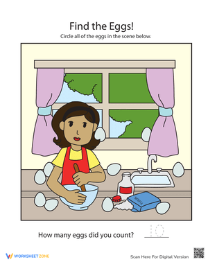 Easter Find the Eggs Worksheet