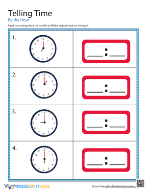 Time Review Time Match Worksheet