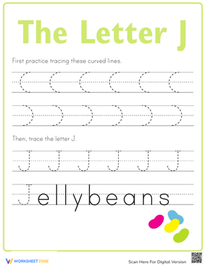Tracing Letter J Worksheet