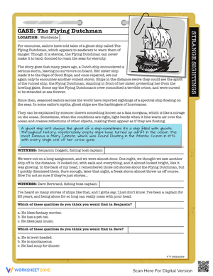 Flying Dutchman Reading Worksheet