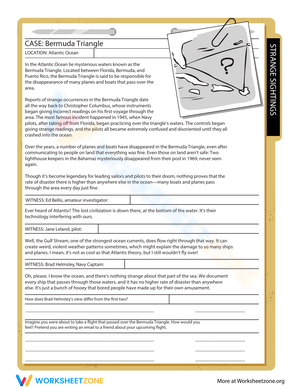 Bermuda Triangle Worksheet