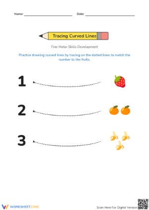 Printable Tracing & Counting Worksheet | Preschool
