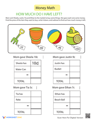 Money Math: How Much Money is Left?