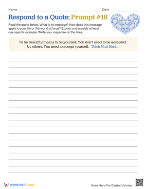 Quote Response: Creative Writing Prompts