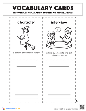Vocabulary Cards: Questions and Answers