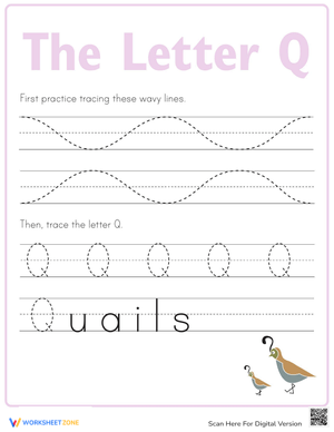 Printable Letter Q Tracing Practice