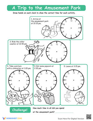 Telling Time: Amusement Park Theme