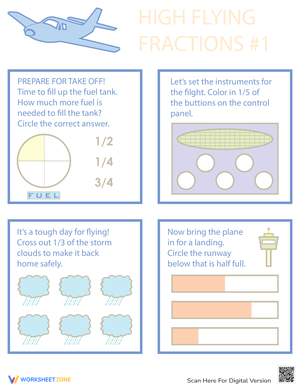Fractions for Kids: High flying fractions
