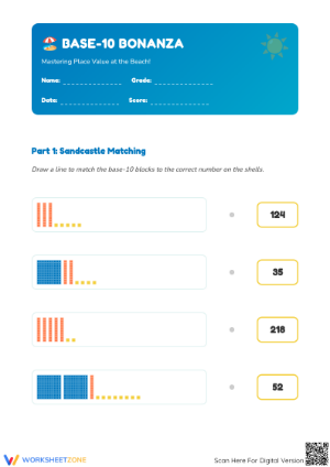 Printable Base-10 Place Value Worksheet | Grade 2 Math