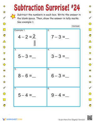 Subtraction Surprise: Math Practice Worksheet