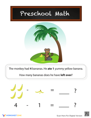 Monkey Subtraction Worksheet: Engaging Math Practice