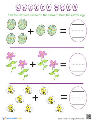 Easter Math Worksheet: Fun Holiday Learning