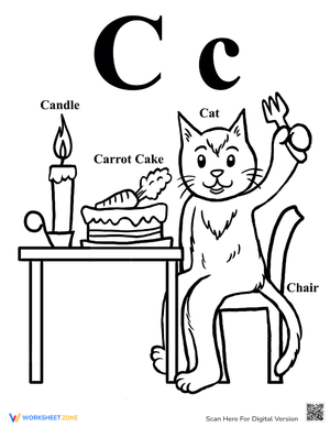 Coloring Alphabet Worksheet: Early Learning