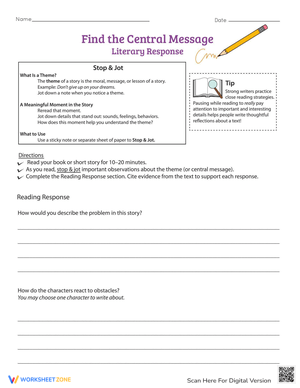 Find the Central Message: Literary Response