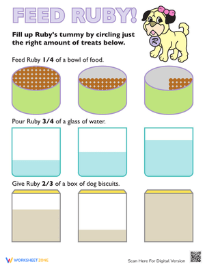 Food Fractions: Picture-Based Fraction Practice