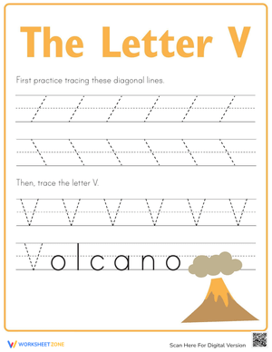 Practice Tracing V: Pre-K Letter Tracing