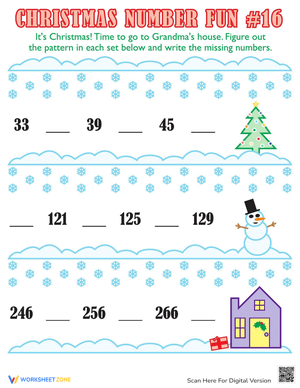 Christmas Number Recognition Worksheet