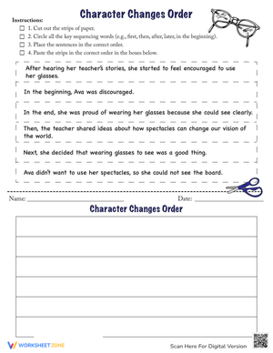 Character Changes: Order in Stories