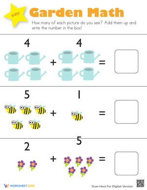 Addition Garden: Kindergarten Math