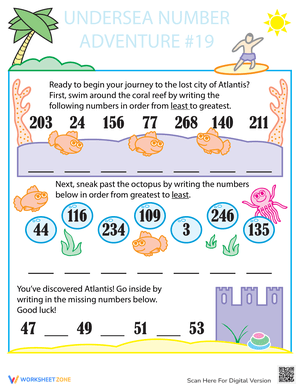 Put Numbers in Order: A Sequencing Worksheet