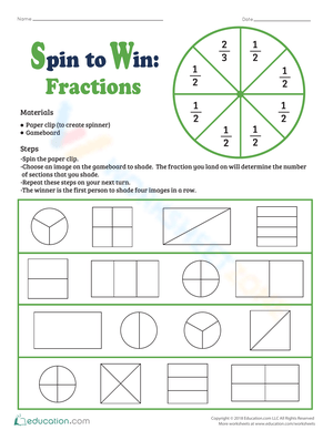 Spin to Win Fractions: Fraction Practice
