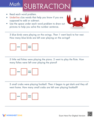 Simple Story Problems: Math Practice