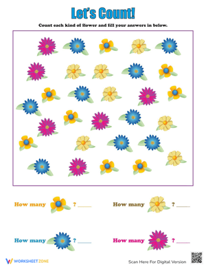 Count Flowers: Counting Practice