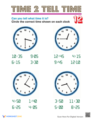 Time 2 Tell Time 12