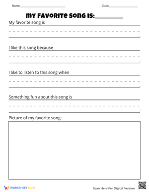Writing Prompt: Favorite Song Essay