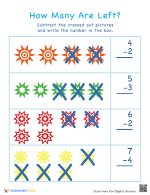 Subtraction: Visual Learners Math Practice