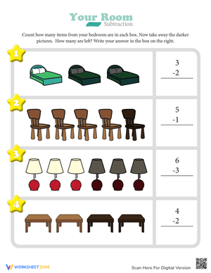 Subtraction: Action Subtraction Practice