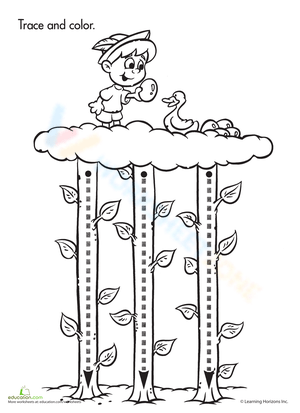 Trace & Color: Jack and the Beanstalk