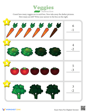 Subtraction Action Worksheet: Math Fun